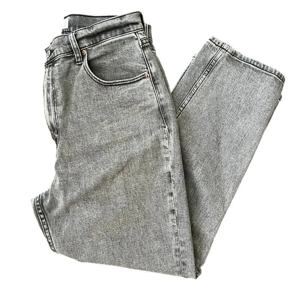 Abercrombie & Fitch Curve Love The Ankle Straight Ultra High Rise Jeans Sz. 10S - Picture 2 of 5
